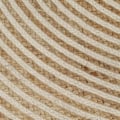 Miniatyrbillede 3 af 4: Håndlavet jute tæppe med hvid spiral design 90