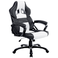 Miniatyrbillede 1 af 6: Gaming kontorstol med hjul, vippefunktion i sort/hvid PVC og plast 10_0002594 Vit