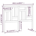 Miniatyrbillede 4 af 4: Hovedgærde til soveværelset, 205,5 x 4 x 100 cm, massivt fyrretræ, TDL0206101