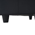 Miniatyrbillede 3 af 4: Bænk med opbevaringskiste i sort syntetisk materiale 112 x 45 x 45
