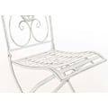Miniatyrbillede 6 af 6: Bænk til have balkon terrasse design rustik sammenklappelig i hvidmetallisk slidte 10_0003033 Vit