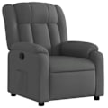 Miniatyrbillede 1 af 6: Fauteuil relax TV med behagelig polstring, manuel hældningsfunktion i mørkegrå stof DEC027937 Grå