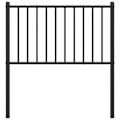 Miniatyrbillede 3 af 5: Hovedgærde til soveværelse møbel 100 cm sort metal TDL0202451