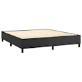 Miniatyrbillede 1 af 6: Sengebund med ben, ramme til seng 160x200 cm, syntetisk sort TDL0207010 Svart