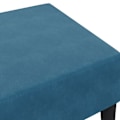 Miniatyrbillede 4 af 6: Reposefødder taburet 77 x 55 x 31 cm blå velour krydsfiner og plastik DEC030089 Blå