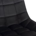Miniatyrbillede 4 af 4: Kontorstol i sort velour med design på hjul, moderne, højdejusterbar BUR10600 Svart