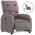 Miniatyrbillede 2 af 6: Fauteuil til afslapning med elektrisk vippesfunktion i taupe stof DEC027274 Mol