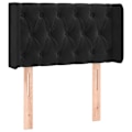 Miniatyrbillede 2 af 4: Hovedgærde - Ikke specificeret - 83x16x78/88 cm - Sort fløjl - Indbygget LED - Moderne design Svart