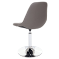 Miniatyrbillede 3 af 5: Stol til spisestue x1 drejelig retro design PVC grå taupe med krom ben 04_0002193 Grå