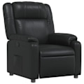 Miniatyrbillede 1 af 6: Tv-recliner med komfortabel polstring, manuel hældningsfunktion i sort PVC DEC028074 Svart