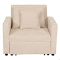 Miniatyrbillede 5 af 6: Sofa seng, ekstra seng, afslapningsstol med justerbart ryglæn, soveflade 197x100 cm, stof i fløjl, creme beige 04_0006252 Beige
