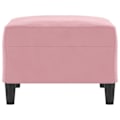 Miniatyrbillede 3 af 6: Reposeføder taburet sengestel 70 x 55 x 41 cm i lyserødt velour DEC030553 Rosa