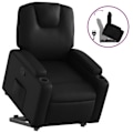 Miniatyrbillede 2 af 6: Fauteuil relax TV med komfortabel polstring og elektrisk løftefunktion i sort PVC DEC028077 Svart