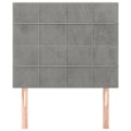 Miniatyrbillede 2 af 4: Hovedgærde - Ikke specificeret - 90x78/88 cm - Lys grå velour - Klassisk stil - 2 dele Ljusgrått