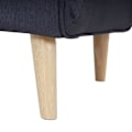 Miniatyrbillede 2 af 4: Sofa-seng stol til en person funktionel sammenklappelig i mørkegråt stof