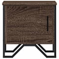 Pikkukuva 2 / 6: 2 kpl yöpöytiä, joissa on oviin varustettu lokero 40 x 30 x 40cm ruskeaa engineering-puuta ja metallia DEC035835 kastanj