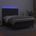 Pikkukuva 3 / 6: LED-sänkykehys - TDL - 140x190cm - Musta tekonahka - 2 paikkaa - Helppo kokoaminen Svart