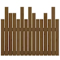Miniatyrbild 2 av 4: Sänggavelsaccessoar sovrum väggmöbel i palletstil 95,5 x 3 x 80 Ljust brunt massivt trä