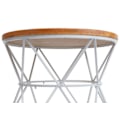 Miniatyrbillede 4 af 6: Bordpladebordsbord, metal- og trækonstruktion, diameter 66 cm, hvid 04_0008470 Vit