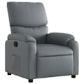Miniatyrbillede 1 af 6: Fauteuil relax TV med komfortabel polstring manuelt hældefunktion i grå PVC DEC027982 Grå