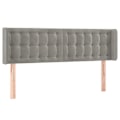 Miniatyrbillede 2 af 6: Hovedgærde - Møbel - 147 x 16 x 78/88 cm - Lys grå velour - Klassisk - Saml selv Ljusgrått