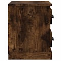 Pikkukuva 4 / 6: Yöpöytä, jossa on laatikot ja avoin lokero 60 x 35,5 x 45 cm ruskeaa lastulevyä DEC033669 kastanj