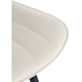 Pikkukuva 6 / 6: 2 kpl ruokasalituoleja, joissa on pystysuorat koristeompeleet, mustat metallijalat ja vaaleanbeige PVC-istuin 10_0001734 Grädde