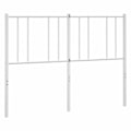 Miniatyrbillede 1 af 6: Hovedgavl til seng, soveværelse, møbel 160 cm, metal hvid TDL0202472