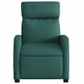 Miniatyrbillede 5 af 6: Fauteuil relax TV med komfortabel polstring, manuelt hældningsfunktion i mørkegrøn stof DEC028215 Guld