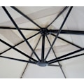 Miniatyrbillede 4 af 4: Restaurationsparasol 3 x 3m (Ø4,24m) pivotant, polyester aluminium/stål 23kg crème uden fod