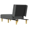 Miniatyrbillede 4 af 6: Meridienne chaise longue til indendørs tre konvertible positioner i mørkegråt stof DEC026182 Grå
