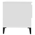Miniatyrbillede 4 af 6: Side table end of sofa nightstand with drawer 50 x 46 x 50 cm engineering wood white DEC032358 Vit