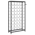 Miniatyrbillede 4 af 6: Casier til opbevaring af 45 flasker vin 54 x 18 x 100cm smedejern sort DEC024279 Svart
