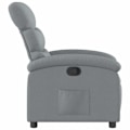 Miniatyrbillede 3 af 6: Fauteuil relax TV med komfortabel polstring, manuel vippefunktion i lysegråt stof DEC027893 Grå