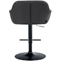 Miniatyrbillede 5 af 6: Barstol høj model x1 med 360° drejefunktion i sort PVC med dekorative syninger, metalstel i sort 10_0005259 Metall