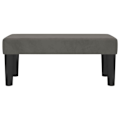 Miniatyrbillede 2 af 5: Bænk i klassisk design 70 x 30 x 30 cm i gråt velour og MDF DEC024674 Grå