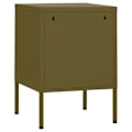 Miniatyrbillede 4 af 6: Natteskab med skab med dør 35 x 35 x 51 cm grøn stål DEC034697 Guld