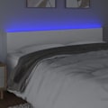 Miniatyrbillede 3 af 4: Senggavl tilbehør til soveværelse møbel med LED 200 x 5 x 78/88 syntetisk hvid