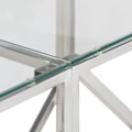 Miniatyrbillede 5 af 6: Konsolbord indgangsmøbel stue i forkromet rustfrit stål og hærdet glas DEC031613 Silver