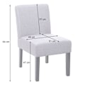 Miniatyrbillede 2 af 5: Sæt med 2 spiseborde i grøn stof, ben i træ, enkelt design, ekstra lang sæde 04_0000396 kastanj