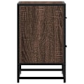 Pikkukuva 4 / 6: 2 kpl yöpöytiä kahdella laatikolla 40 x 31 x 50 cm ruskea nikkeli ja teräs DEC035162 kastanj