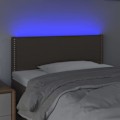Miniatyrbillede 2 af 4: Hovedgærde til soveværelset med LED-møbel 90 x 5 x 78/88 taupe stof