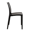 Miniatyrbillede 3 af 4: Sort bord i sort plastik med enkel design, stabelbar