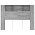 Miniatyrbillede 2 af 4: Hovedgavl - Ikke angivet - 140 cm - MDF grå - Indbygget opbevaring - Moderne stil Grå
