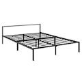 Miniatyrbillede 1 af 4: Sengestel i metal med metal latten dobbeltseng 140 ved 200 mat sort
