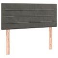 Miniatyrbillede 1 af 6: Hovedgærde til soveværelse møbel 100 x 5 x 78/88 cm gråfløjl TDL0203189 Grå