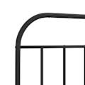 Miniatyrbillede 4 af 5: Hovedgærde til seng til soveværelse møbel 120 cm sort metal TDL0202444