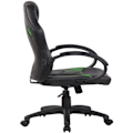 Miniatyrbillede 3 af 5: Ergonomisk gaming kontorstol i grøn PVC og plastik 10_0002759 Guld