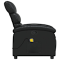 Miniatyrbillede 4 af 6: TV afslapningsstol med massagefunktion, justerbar, 6 massagepunkter i sort PVC DEC027040 Svart