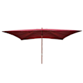 Miniatyrbillede 1 af 4: Have en haveparasol 3 x 4m rektangulær polyester/træ 6kg bordeaux